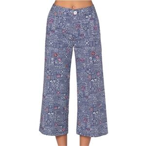 Tori Richard Chase The Rainbow Elmar Cropped Wide Leg Pant NWOT